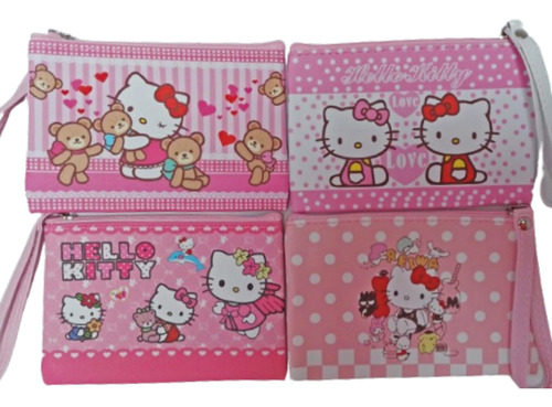 Pack 4 Monedero Pequeño Rosa Hello Kitty Kawaii