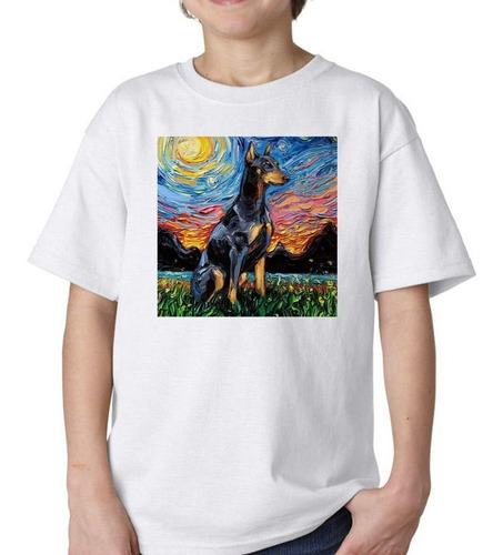 Remera De Niño Gran Danes Noche Estrellada