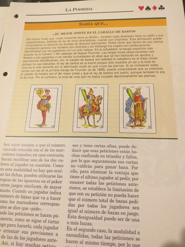 Juego La Podrida, Instruccion Con Anotador Fournier Español. (Usado)