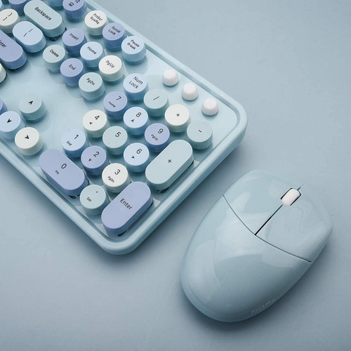 Mouse Y Teclado De Teclas Redondas De Pc | Inalambrico, A...