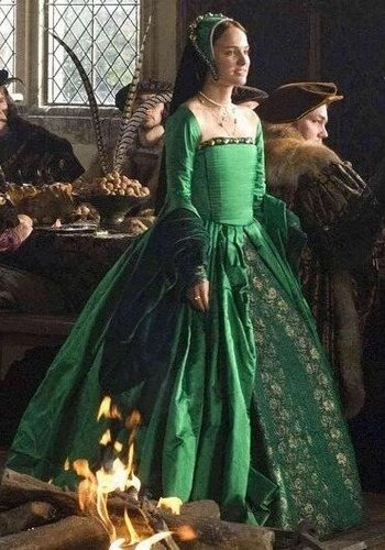 Vestido Verde De Ana Bolena, Disfraz De Tudor, Reina Isabel,