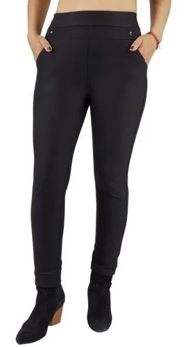 Pantalón Vestir Mujer Semi Formal Calza Recta Pitillo Grande