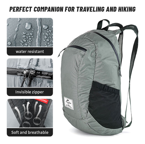 Mochila De Viaje Impermeable De 18 Litros, Ligera Para Sende