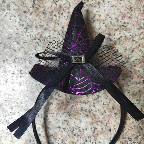 M Diadema Encaje Diadema Sombrero Puntiagudo Bruja