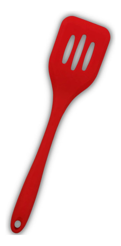 Espátula Vazada De Silicone Para Fritar Cozinhar Misturar Cor Vermelho