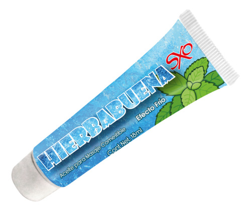 Lubricante P/ Masaje Hierba Buena Frío & Multiorgasmico 30ml Hierbabuena / Fresa