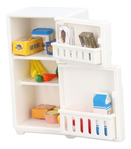 Refrigerador De Cocina Dollhouse 1:18 En Miniatura, Lindo Di
