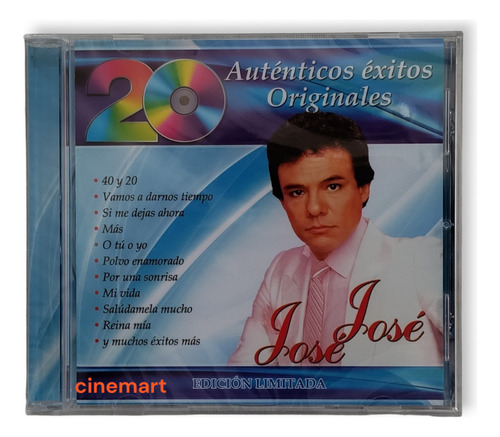 Jose Jose 20 Autenticos Exitos Originales Disco Cd