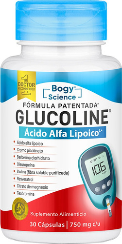 Glucoline 30 Caps Suplemento Diabeticos Sin Sabor