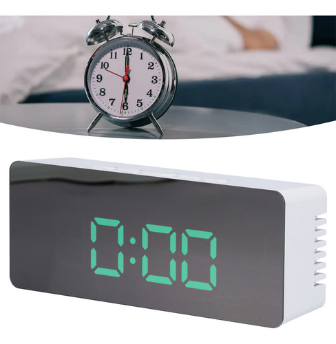 Reloj Despertador Led Con Espejo Digital Con Modo Snooze Par