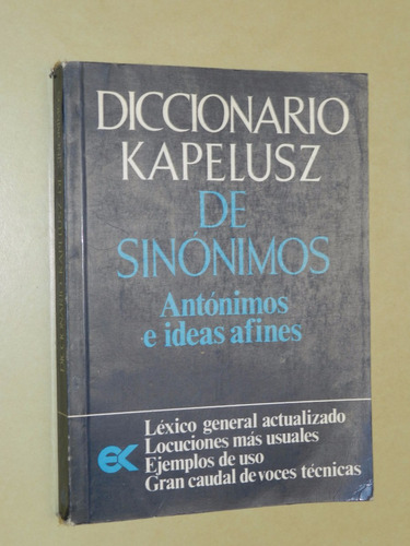 Diccionario Kapelusz De Sinónimos - Ed. Kapelusz