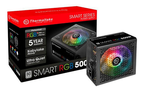 Fuente Gamer Pc Thermaltake Smart Rgb 500w 80 Plus White 