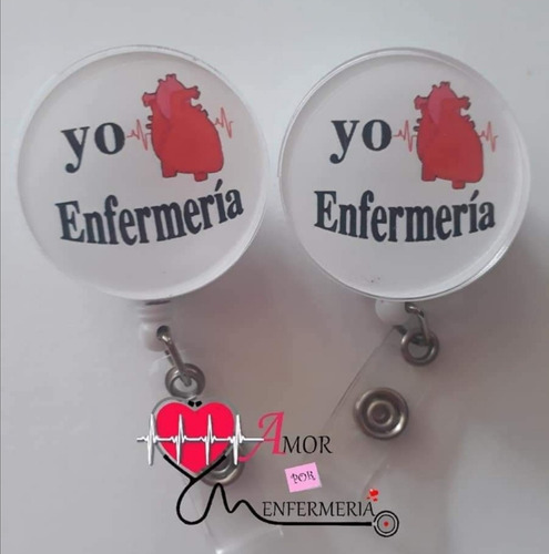 Porta Carnet Yoyo Nurse Medico Enfermera Profesional Salud