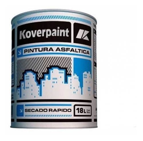 Pintura Asfáltica Aluminizada 4l Secado Rápido Koverpaint