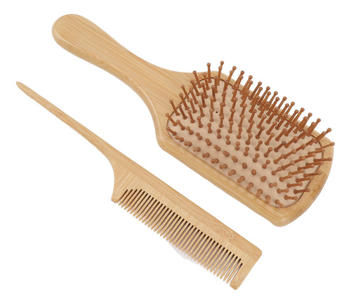Juego De Cepillos De Madera Para Desenredar El Pelo Y Peine