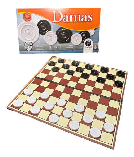 Juego De Damas Plastigal Clasicos Premium Fichas 35mm