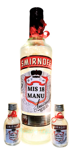 20 Souvenirs Personalizados Mini Temática Smirnoff+ Central 