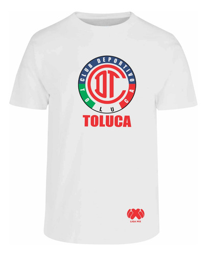 Playera Modelo Deportivo Toluca Liga Mx Estampado En Vinil