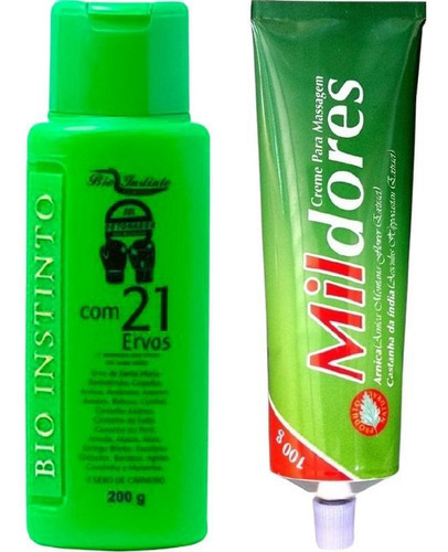  Kit Creme Para Massagem Mildores 100g + Gel Detonador 100g