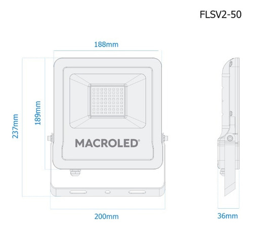 Proyector Led 50w Macroled