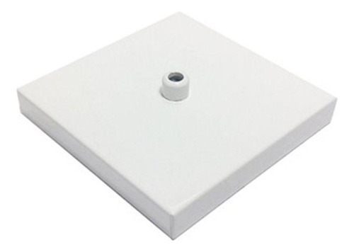 Kit/10 Canopla Lustre Pendente Quad Md-1005 12x12x2cm Branco Não