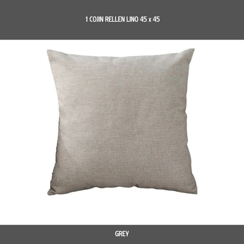 1 Cojin De Lino Varios Colores Decoracion Grey Lino