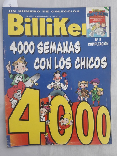 Revista Antigua Infantil * Billiken * N° 4000 Con 1 Recorte