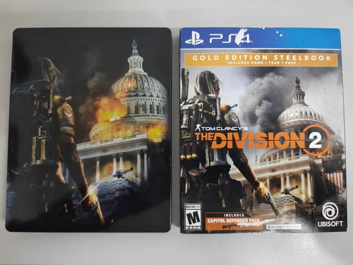 The Division 2 Gold Edition Ps4 Steelbook Completo Com Jogo (Usado)