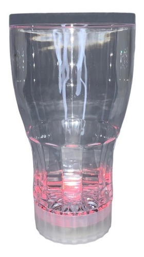 3 Vaso Luz Coca Plastico Led Colores Fiesta