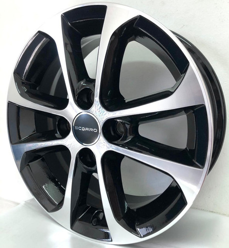 Roda Vw Gol Power G5 Kr R10 Aro 14 (jogo) + Bicos Cor Preto Diamantado