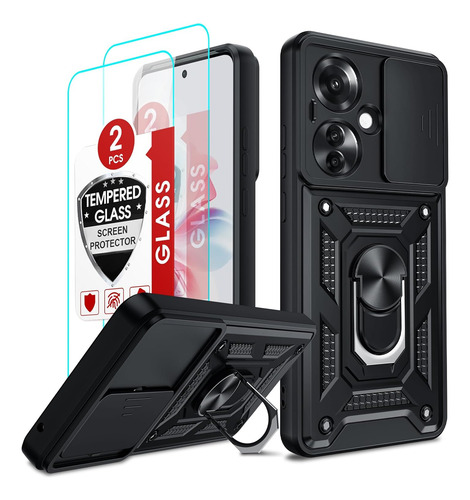 Funda Para Oppo Reno 11 F Uso Rudo Cámara Carcasa+mica Negro Oppo Reno 11f