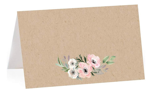 Andaz Press Peach Coral Kraft Brown Rustic Floral Garden Par