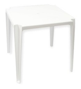 Mesa Cuadrada De Plastico De 70 X 70 X 70 Cm