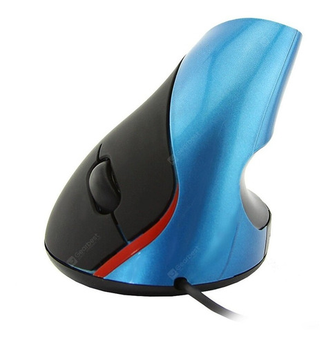 Mouse Vertical Cableado 1200dpi 5d Negro Con Azul Jaltech