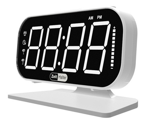 Alarma Proyector De Hora Reloj Despertador Pantalla Led Color Blanco