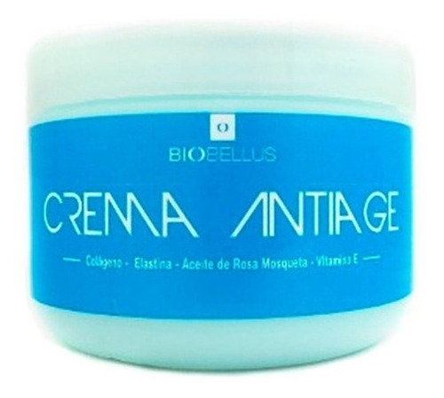 Crema Antiage Colágeno Elastina Facial Biobellus X250gr