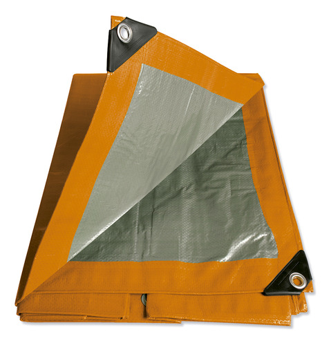 Lona De Polietileno Color Naranja Fondo Plata, 4.26 X 5.48 M