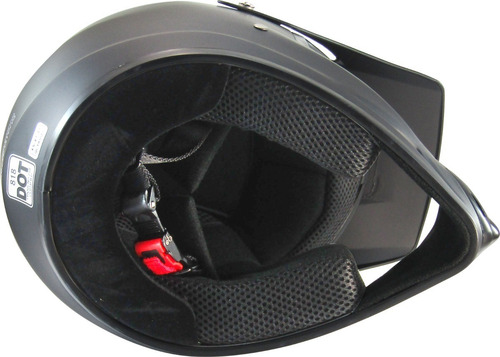 Imagen 5 de 8 de Casco De Cross Para Niños/ Niñas Power Maxx Negro Mate