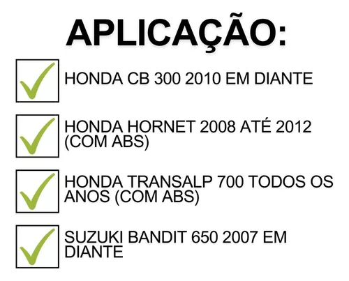 Pastilha de freio EBC FA174 HH Sinterizada Traseira Hornet; NC700; Africa  Twin; Bandit; V-Strom 650; Z750; MT07; MT09 - Pneus para motos - Varella  Motos
