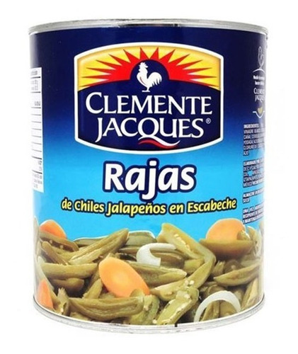 Chiles Jalapeños En Rajas Clemente Jacques Escabeche 2.8 Kg.