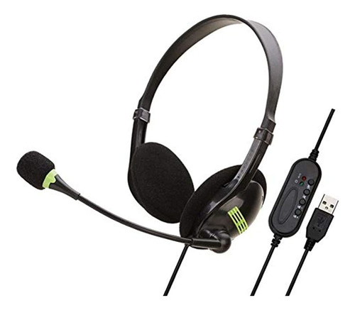 Audífonos Mworld2 Computer Headset, Usb 3.5mm Wired