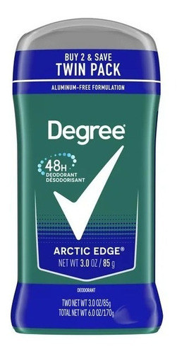 Desodorante Degree Arctic Edge  2 Pack Importado
