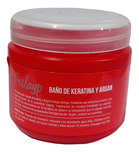 Mascara Baño De Crema Keratina Y Argan Frilayp X 240