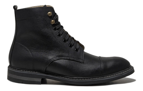 Botas Para Hombre En Cuero Negro