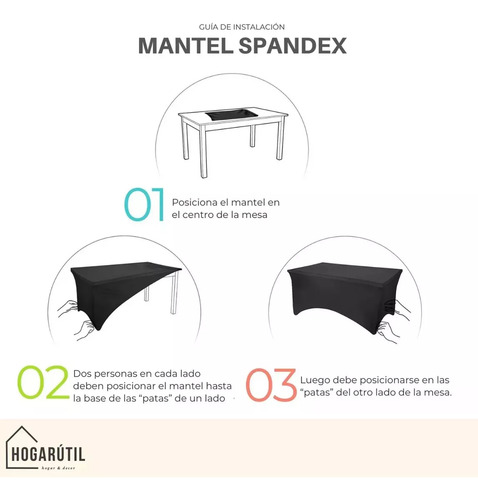 Funda De Mantel Tela Spandex Mesa 6tf 180x77x74cm Eventos