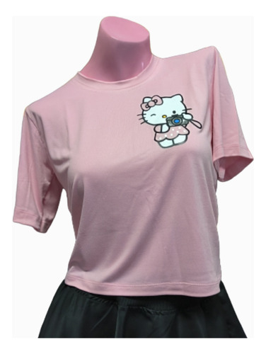 Croptop Hello Kitty Fotógrafa Sanrio Unisex Por Encargo 