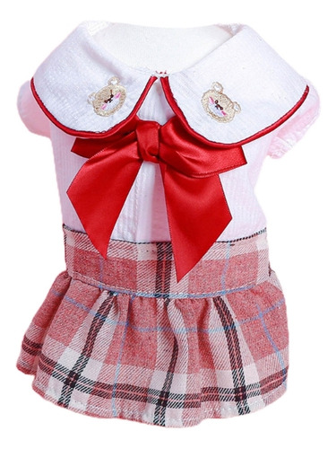 Vestido A Cuadros Con Lazo Para Niña Pequeña, Vestido De Mas