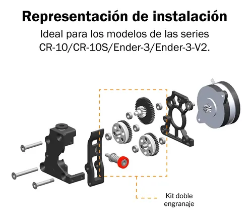 Kit Doble Engranaje Para Extrusor Hgx Lite 2.0
