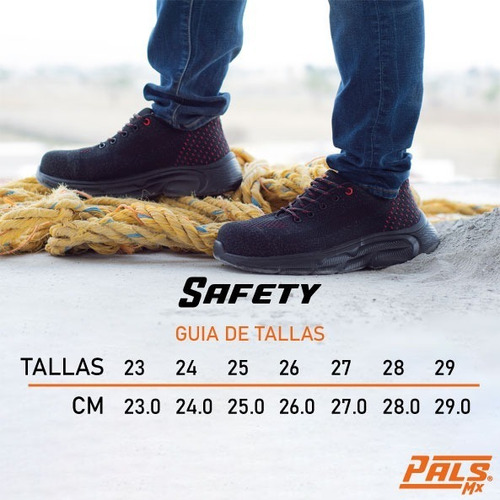 Imagen 7 de 7 de Tenis Seguridad Industrial Hombre Mujer Trabajo Ligero Pals
