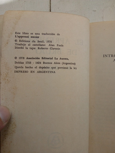 El Aprendiz De Brujo De Marc Oraison (usado) (Usado)